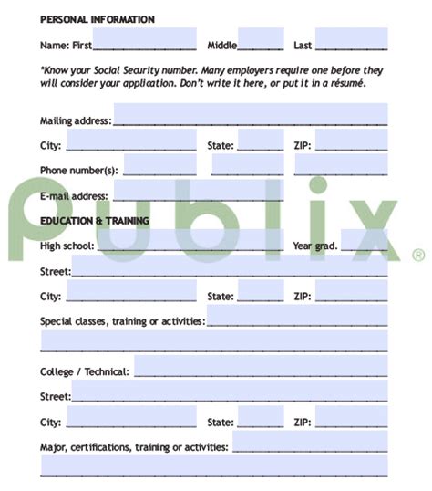 publix store job application